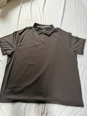 Claiborne Men's Black Polo with Gray Contrast Trim
